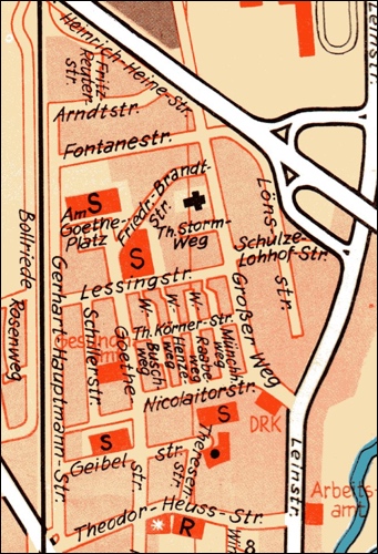 Stadtplan 1974 Klagesäcker