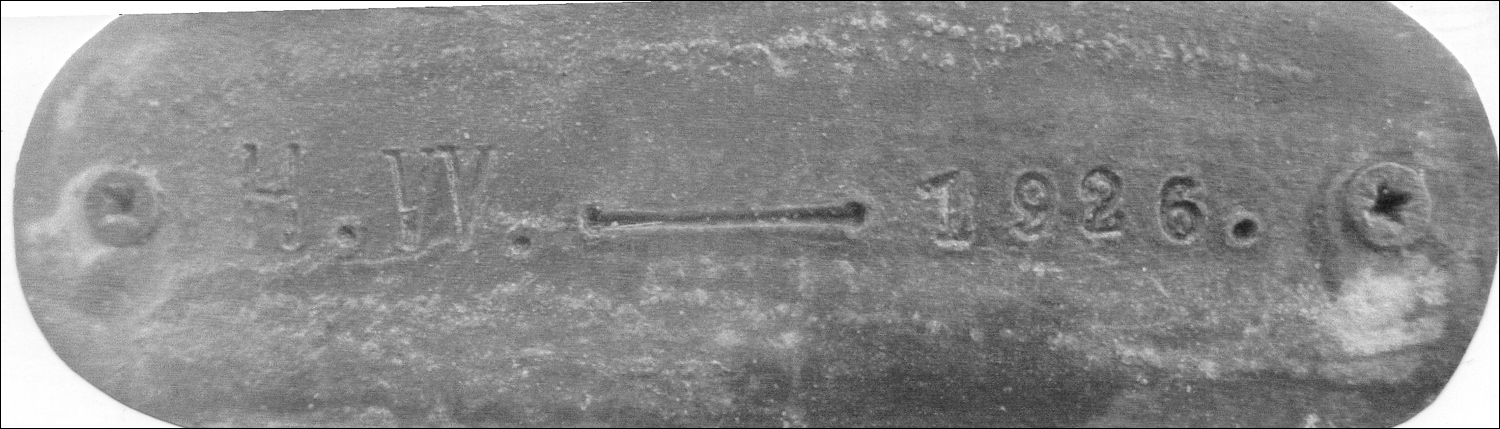 Hochwassermarke 1926 (Foto Dyck 2019)
